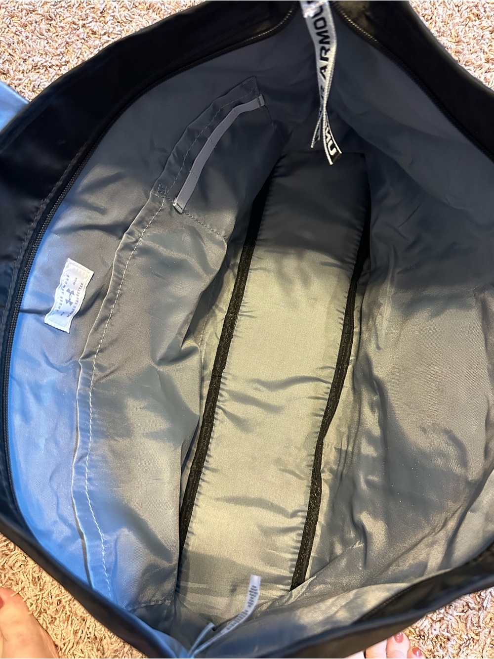 Under Armour Black and Gray Interior Logo Tote - Picture 2 of 2